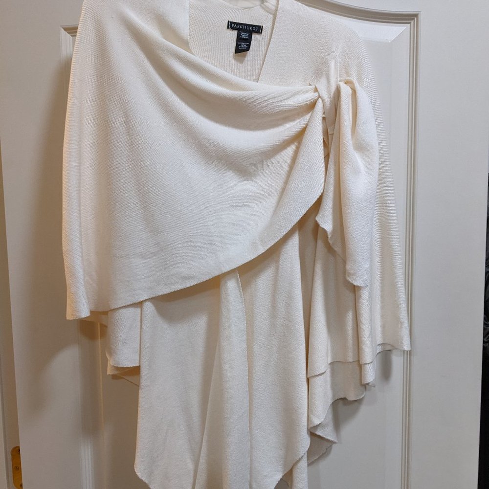 Off white sweater poncho
